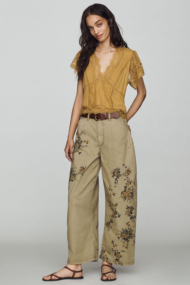 By Anthropologie Mixed Lace Top #2