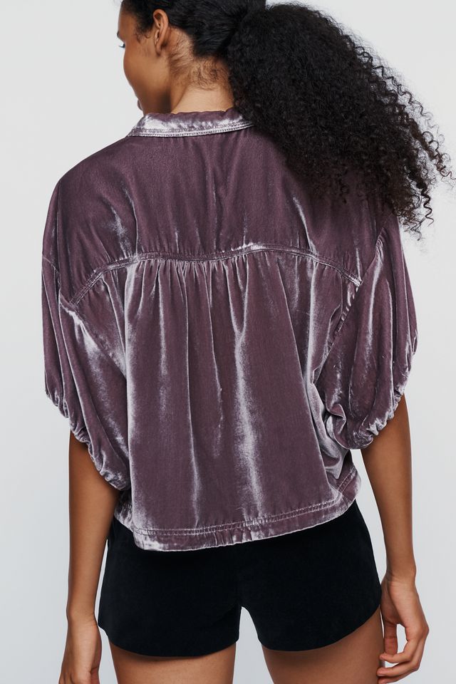 Pilcro Quincy Velvet Lace Blouse #2
