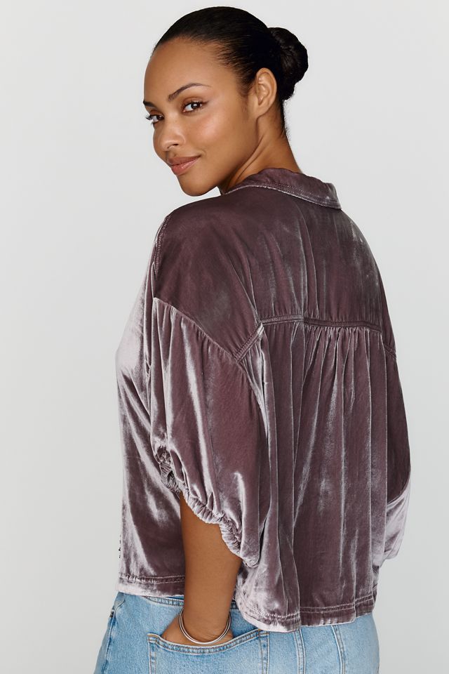 Pilcro Quincy Velvet Lace Blouse #6