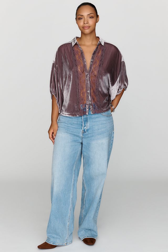 Pilcro Quincy Velvet Lace Blouse #7