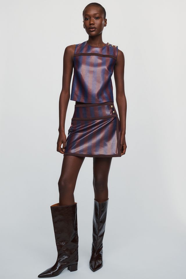 Maeve Faux Leather Tank #1