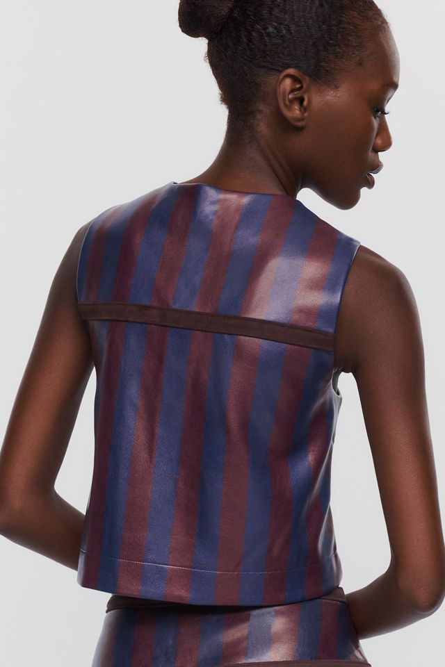 Maeve Faux Leather Tank #3