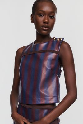 Maeve Faux Leather Tank