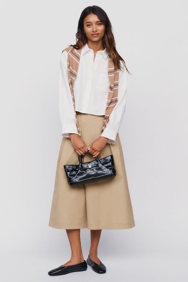 Maeve Merritt Cotton Stretch Cropped Buttondown Shirt #2