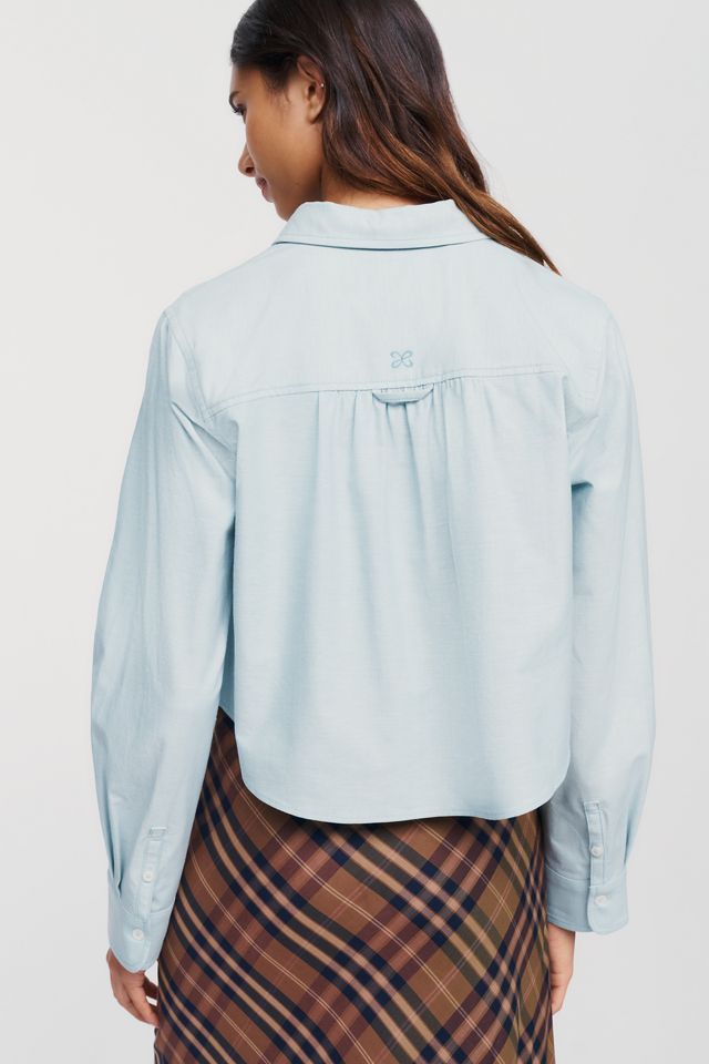 Maeve Merritt Cotton Stretch Cropped Buttondown Shirt #2
