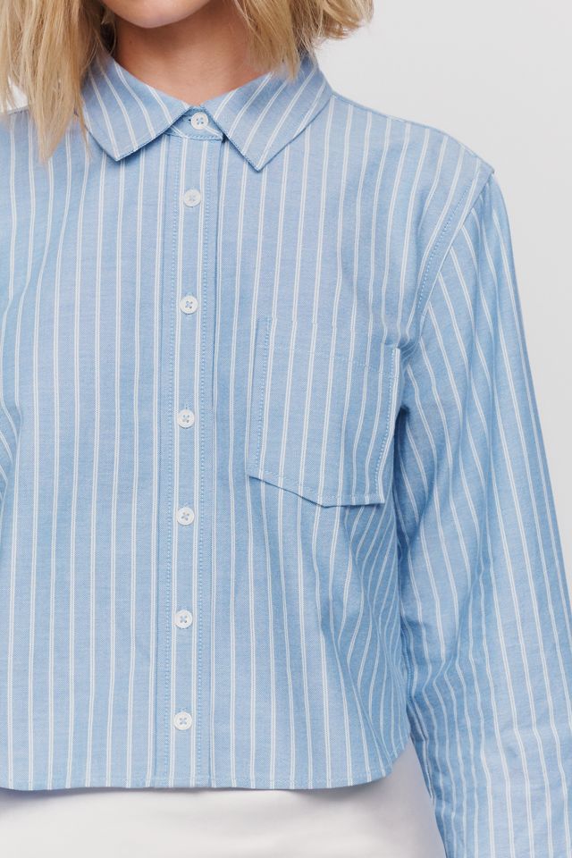 Maeve Merritt Cotton Stretch Cropped Buttondown Shirt thumbnail 4