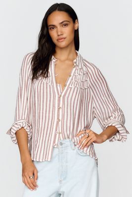 Pilcro Shirred Buttondown Shirt