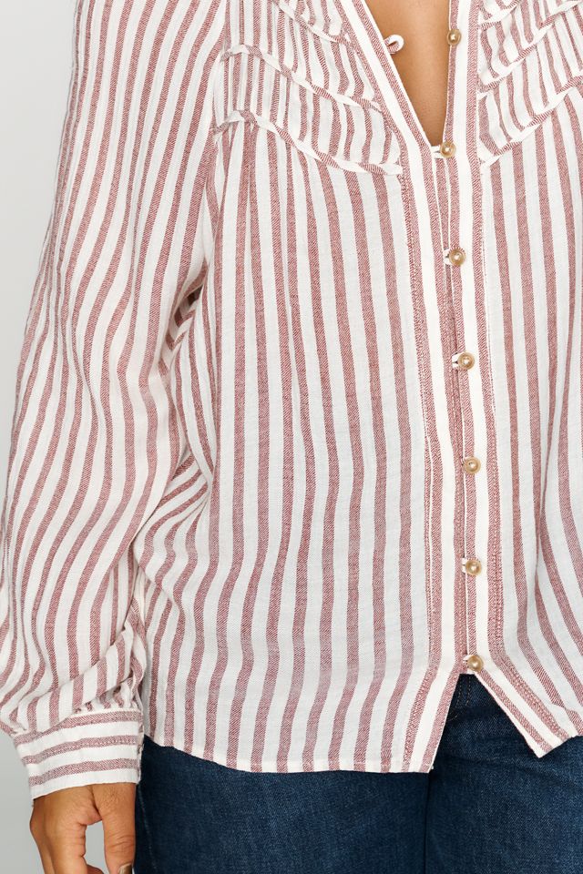 Pilcro Ruched-Yoke Buttondown Shirt #5