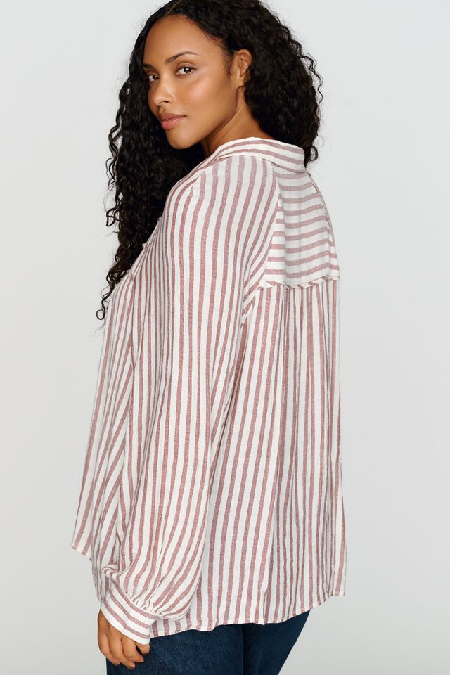 Pilcro Ruched-Yoke Buttondown Shirt #7