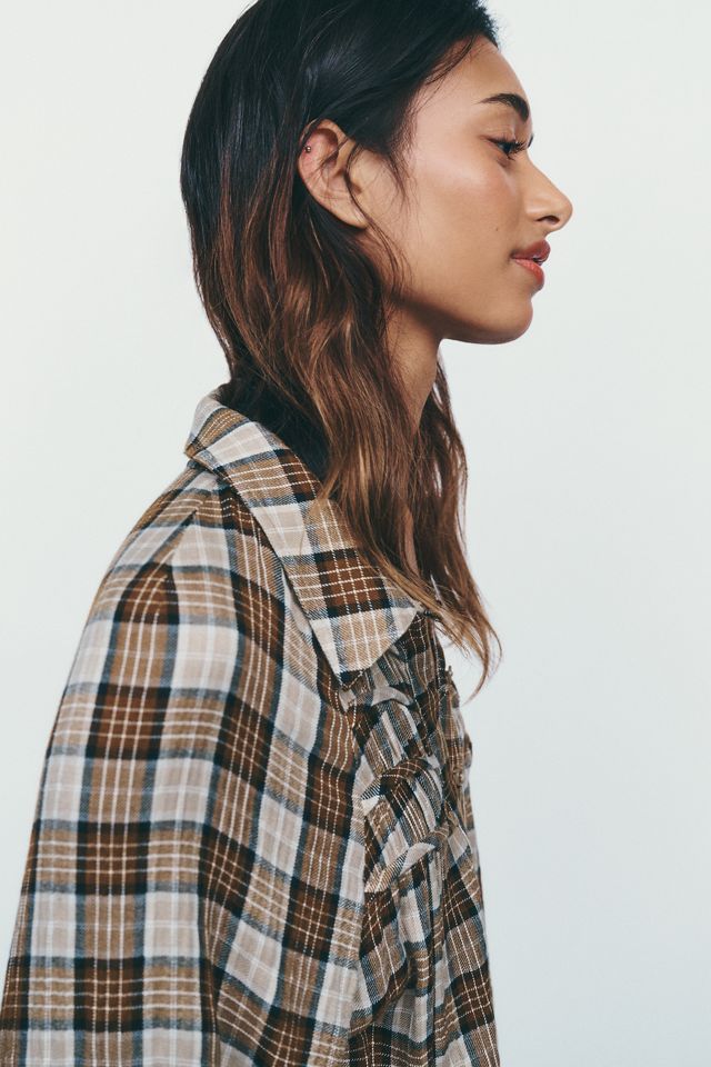 Pilcro Ruched-Yoke Buttondown Shirt #1
