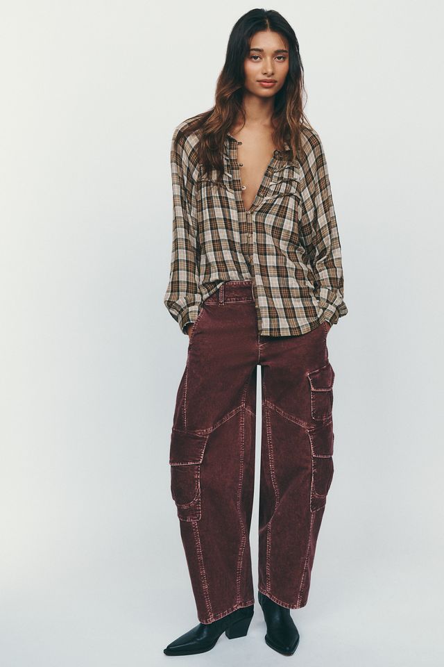 Pilcro Ruched-Yoke Buttondown Shirt #3
