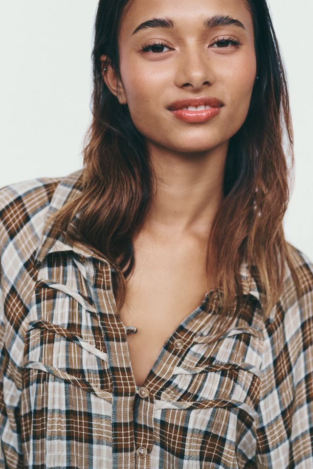 Pilcro Ruched-Yoke Buttondown Shirt #4