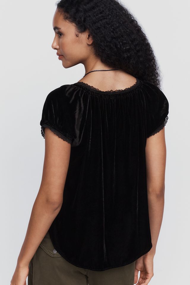 By Anthropologie Amber Velvet Top #5