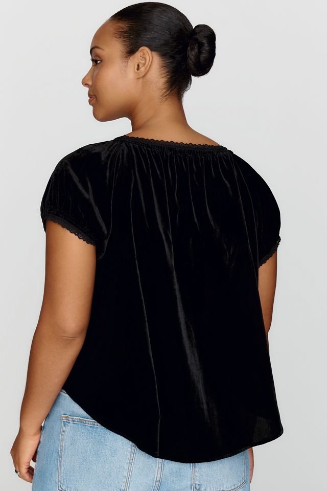 By Anthropologie Amber Velvet Top #2