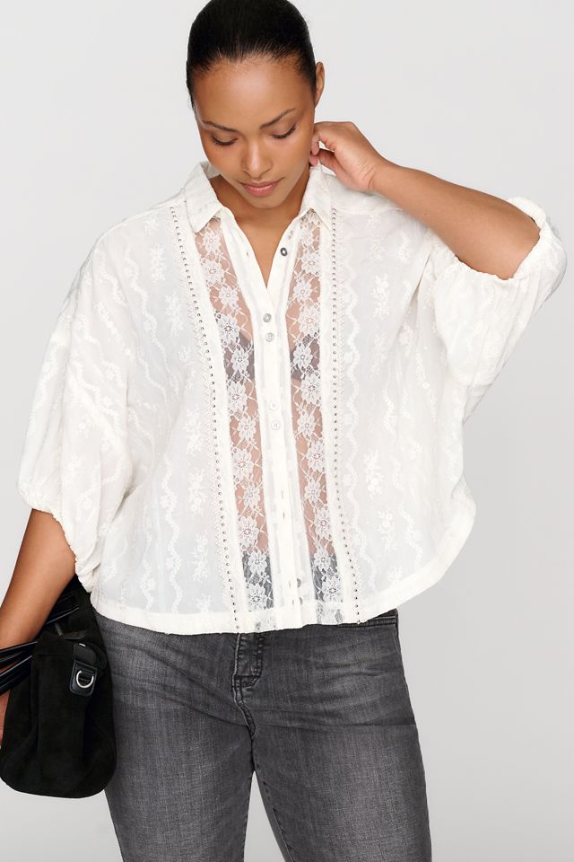Pilcro Quincy Lace Blouse #3