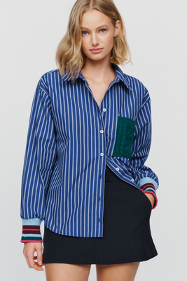 Maeve Shrunken Bennet 100% Cotton Buttondown Shirt by Anthropologie