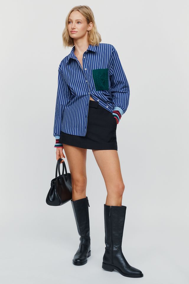 Maeve Shrunken Bennet 100% Cotton Buttondown Shirt #1