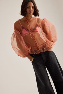 ESTHE Volume Organza Bow Top