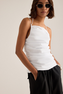ESTHE Ruched Asymmetric Top