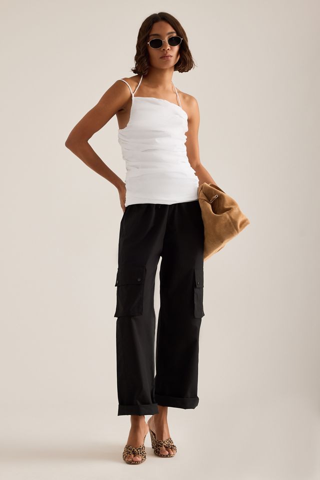 ESTHE Ruched Asymmetric Top #1