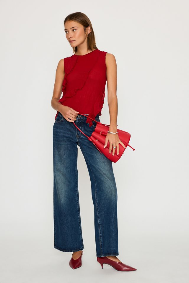 ESTHE Asymmetric Ruffle Tank Top #1