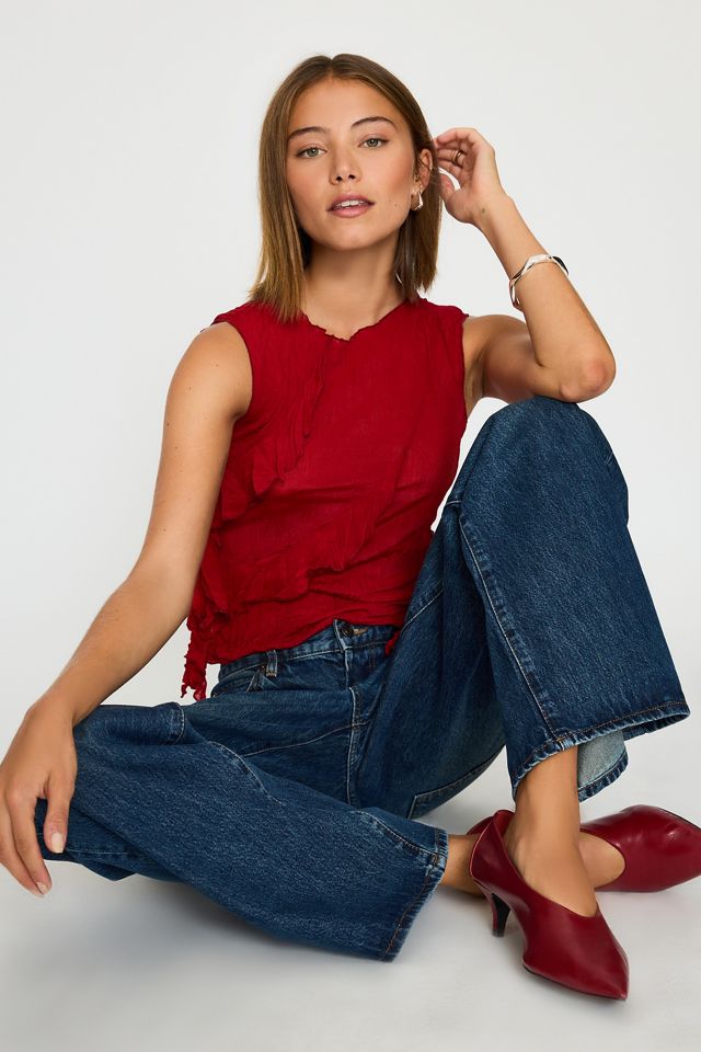 ESTHE Asymmetric Ruffle Tank Top #2
