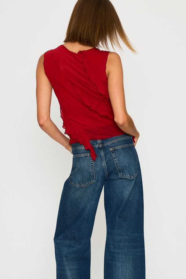 ESTHE Asymmetric Ruffle Tank Top #4