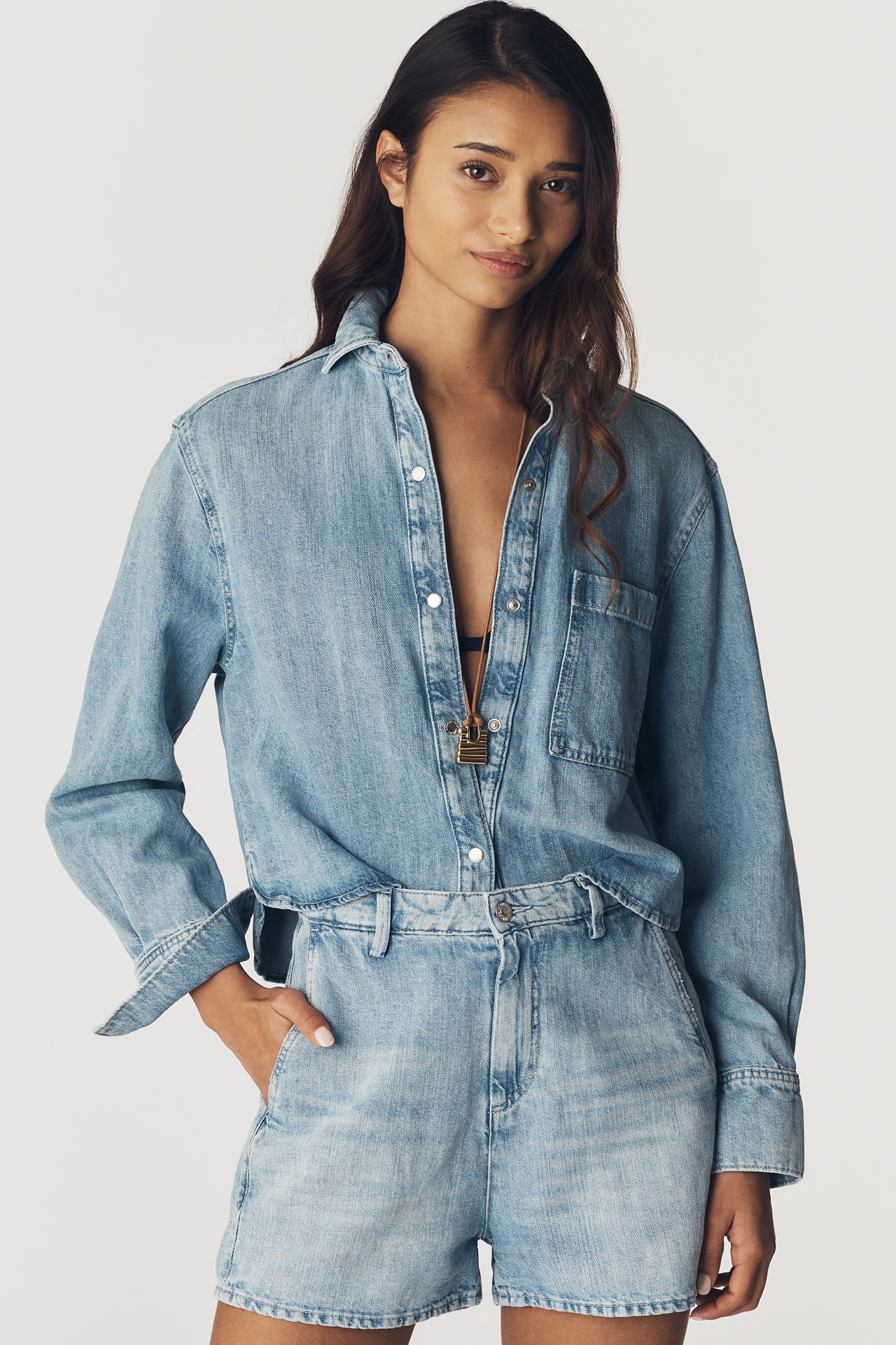 7 For All Mankind Ivy Denim Buttondown Shirt