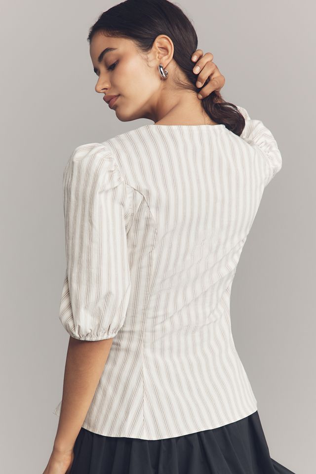 Maeve V-Neck Peplum Blouse #2