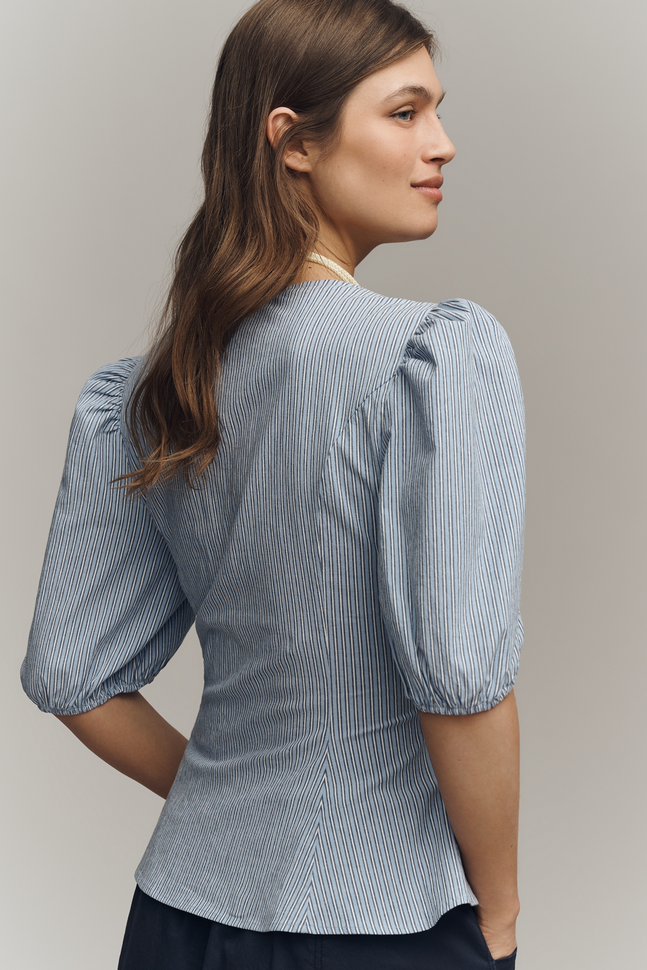 Maeve V-Neck Peplum Blouse