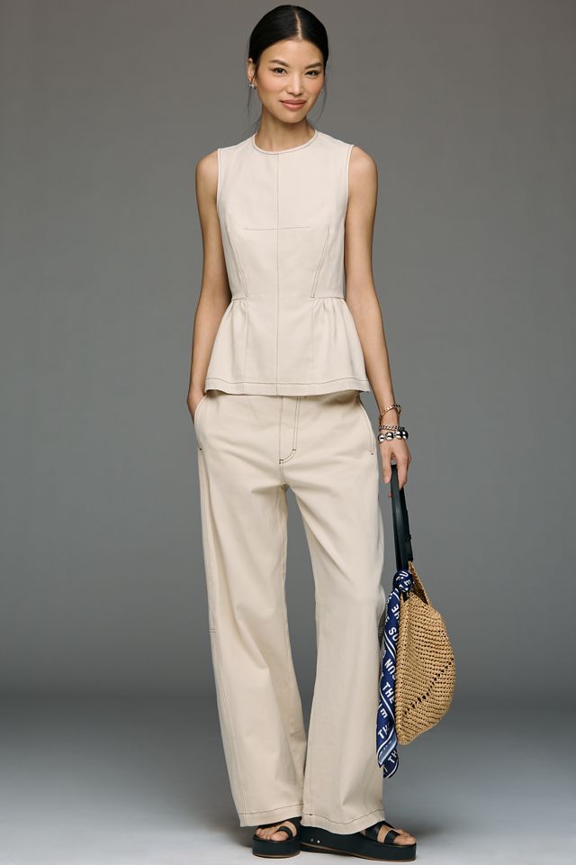 Maeve Crew-Neck Peplum Tank Top #2