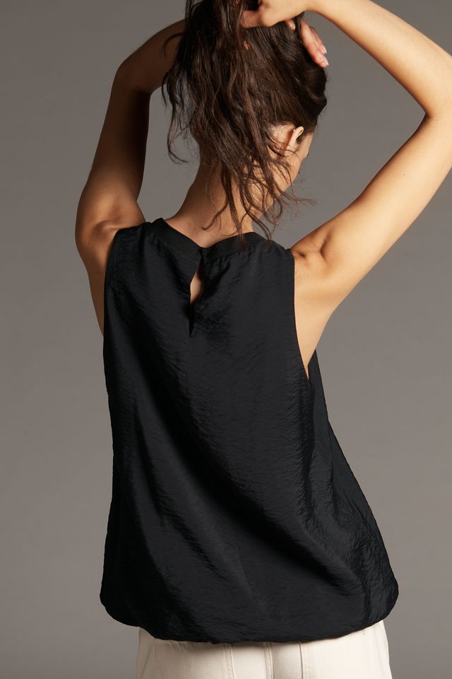 By Anthropologie Sleeveless Crew-Neck Textured Blouse #1