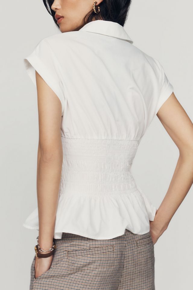 Maeve Cotton Smocked Blouse  #1