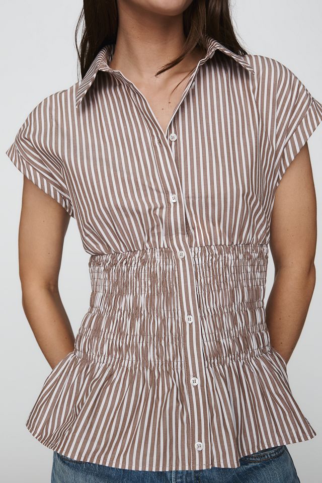 Maeve 100% Cotton Smocked Blouse #2