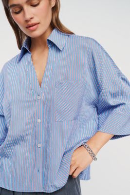 Maeve Wide-Cuff Buttondown Shirt