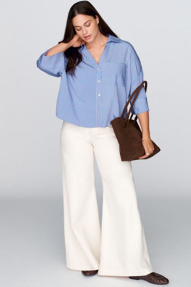 Maeve Wide-Cuff Buttondown Shirt #6