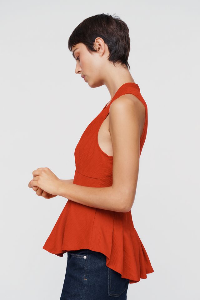 Maeve Pleated Zip-Front Blouse #2