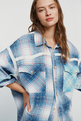 The Tales 100% Cotton Western Flannel Buttondown Shirt by Anthropologie
