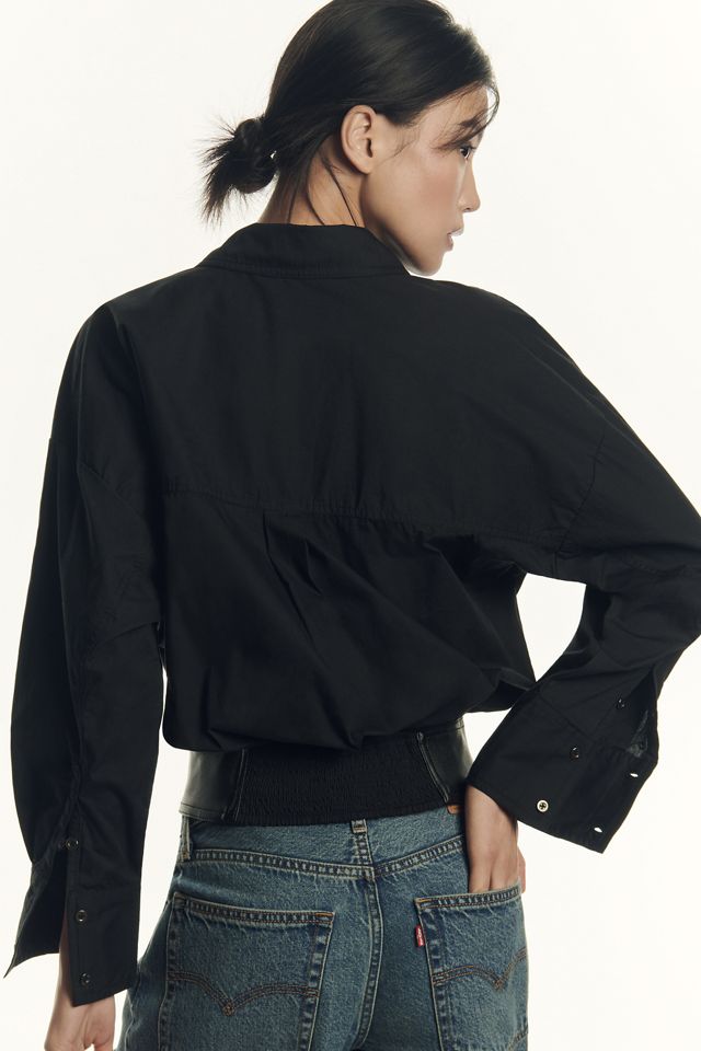 Pilcro Long-Sleeve Belt-Waist Blouse #1
