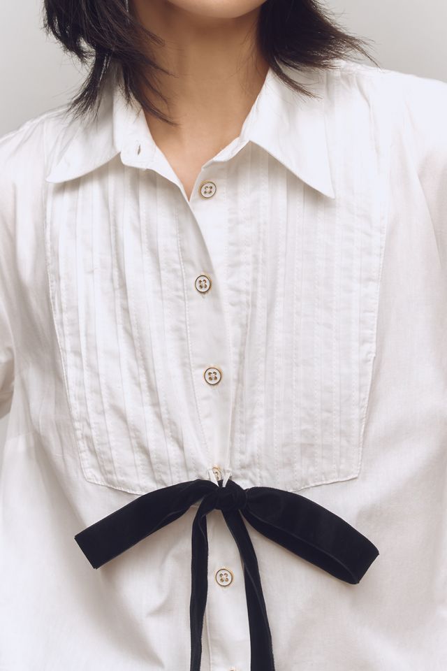 Maeve Tuxedo Tie Tunic Blouse #3