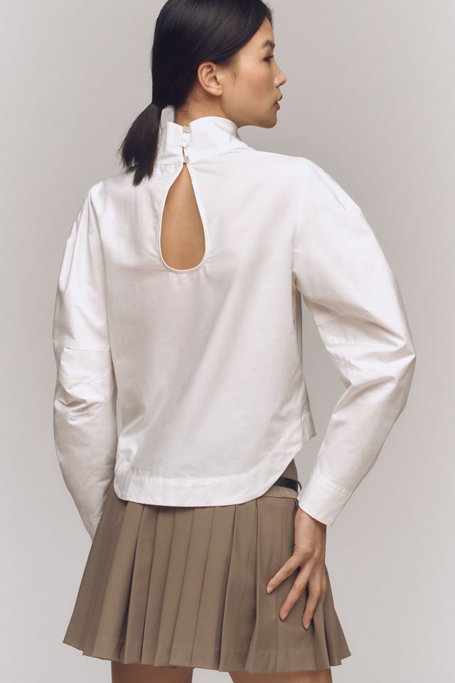 Haut à Manches Longues et Col Montant By Anthropologie avec Épaules Arrondies #1
