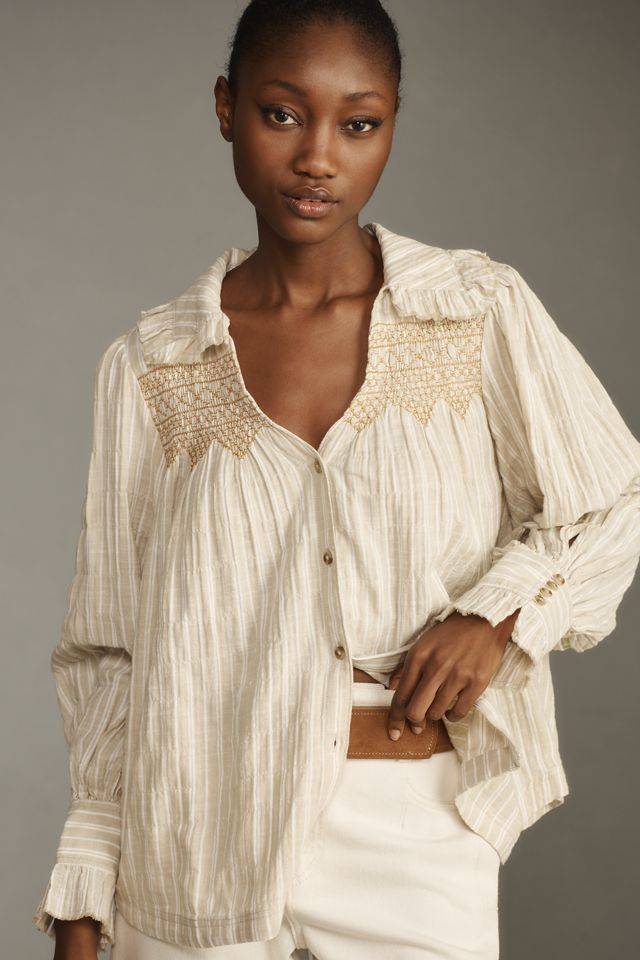 Anthropologie deals Pilcro long-sleeve button-down top