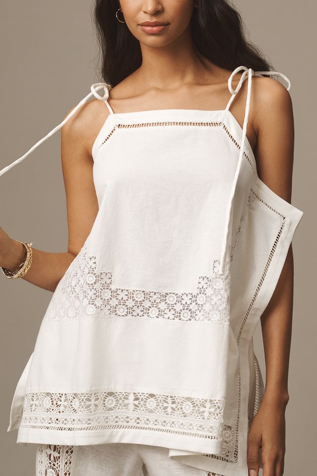 Débardeur en dentelle Hanky à bretelles nouées By Anthropologie #3