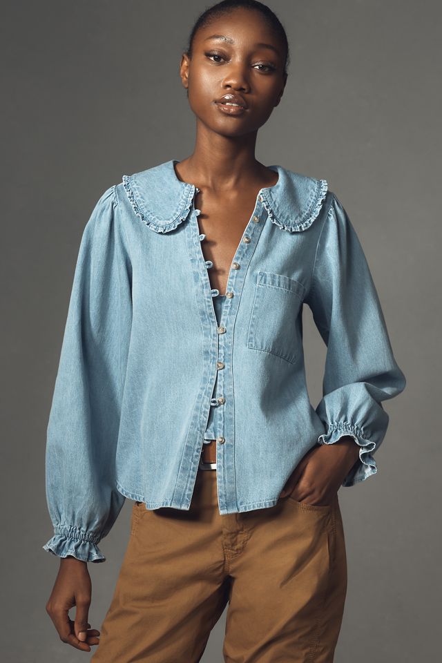 Anthropologie Pilcro long-sleeve button-down top outlet