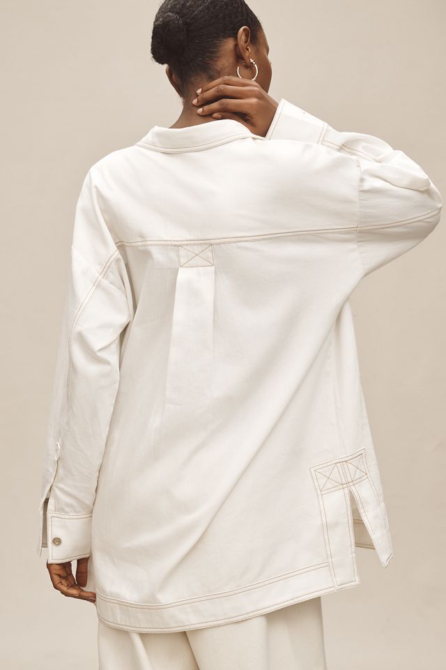 Pilcro Patch-Tasche Hemdbluse mit Kragen #1