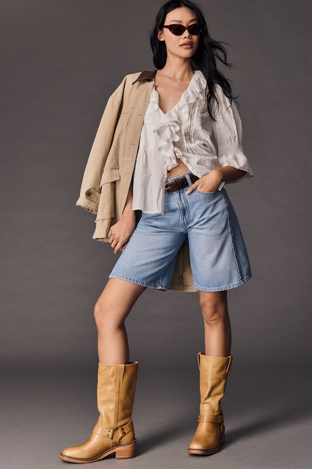 By Anthropologie Ruffled Pin-Tuck Button-Front Blouse #2