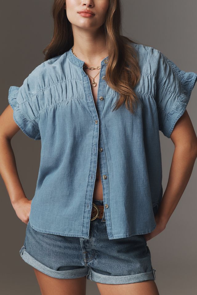 Blouse Smockée Manches Courtes Pilcro #3