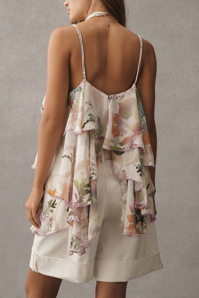 By Anthropologie Tiered Ruffled Blouse #1