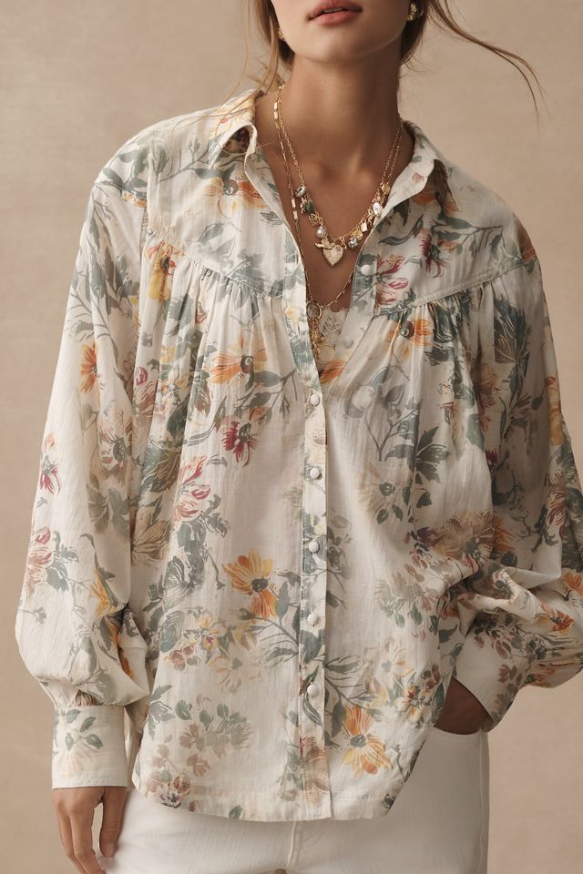 Pilcro Batwing Yoke Blouse #3