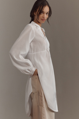 Long-Sleeve Airy Blouse